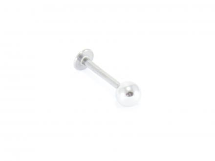 Labret-piercing, för t ex läpp eller kind, med rund boll
