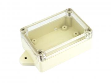 Vattentät inbyggnadslåda, transparent lock 115x59x35 mm