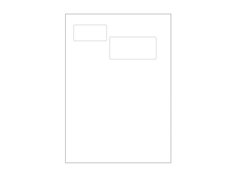 A4 skrivar-papper med peel off etikett 100-pack