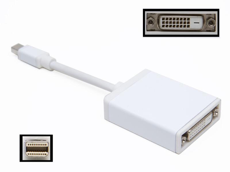 Adapter Mini DisplayPort till DVI för Apple MacBook mfl.