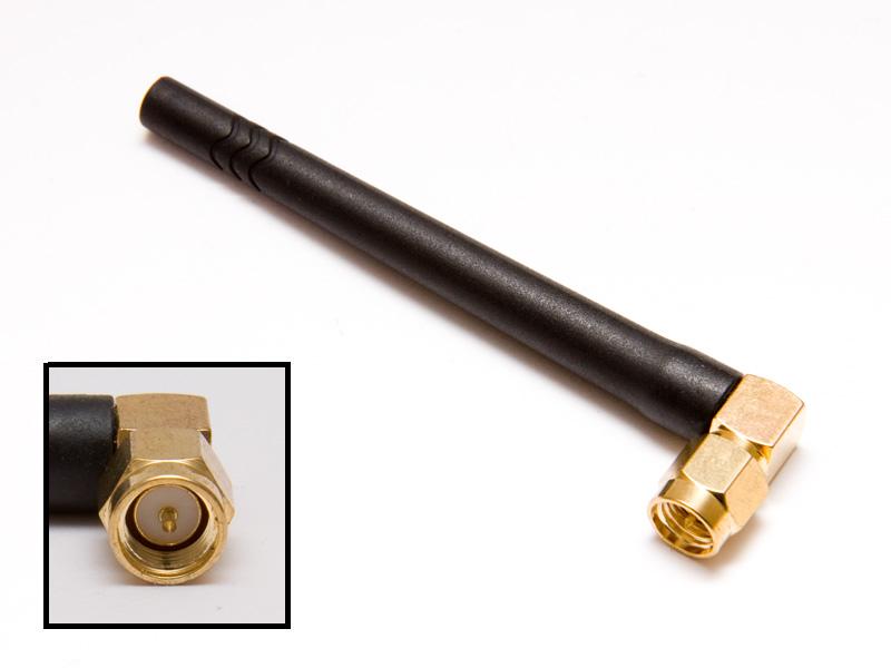 Antenn för 2.4GHz 8cm SMA vinklad