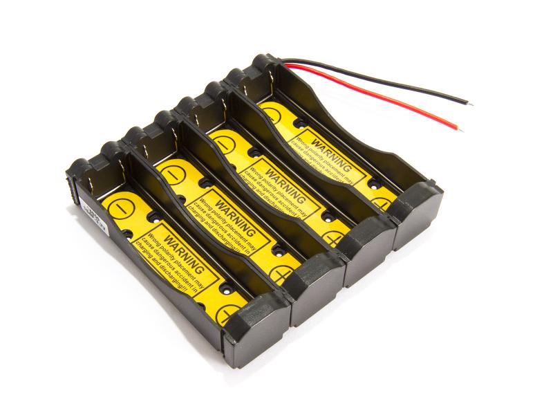 Batterihållare - 4x18650 med PCB 1S4P