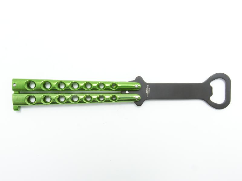Butterfly (balisong) flasköppnare - Mardi Gras