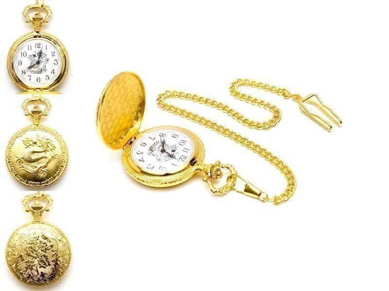Fickur med motiv av drake - guld