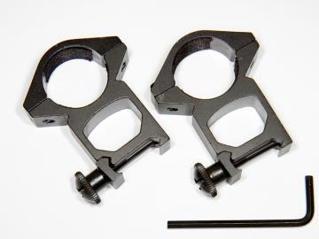 Hållare för kikarsikte 1", Weaver rail, 56mm hög, 2st