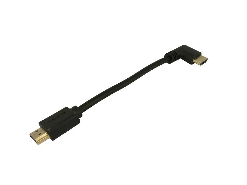 HDMI-kabel 19-pol 4k hane - hane 15cm - vinklad vänster