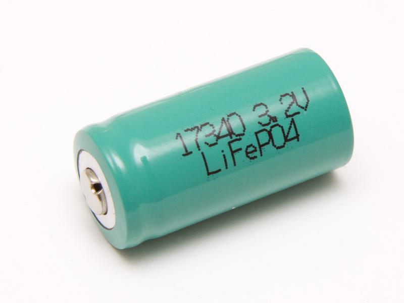 Laddningsbart LiFePO4 CR123/17340 3,2 volt