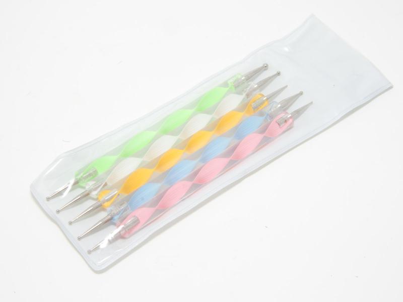 Marbleizing dotting nail art penna - 5st olika
