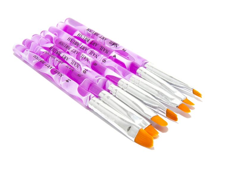 Nagelpenslar 7 st till UV-gel och Acryl