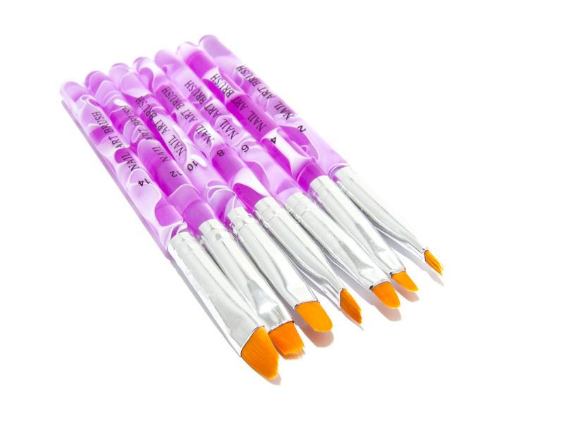 Nagelpenslar 7 st till UV-gel och Acryl