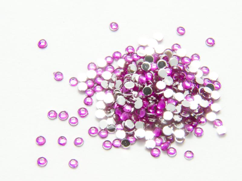 Rhinestones, nageldekorationer - 1,5mm - Cerise