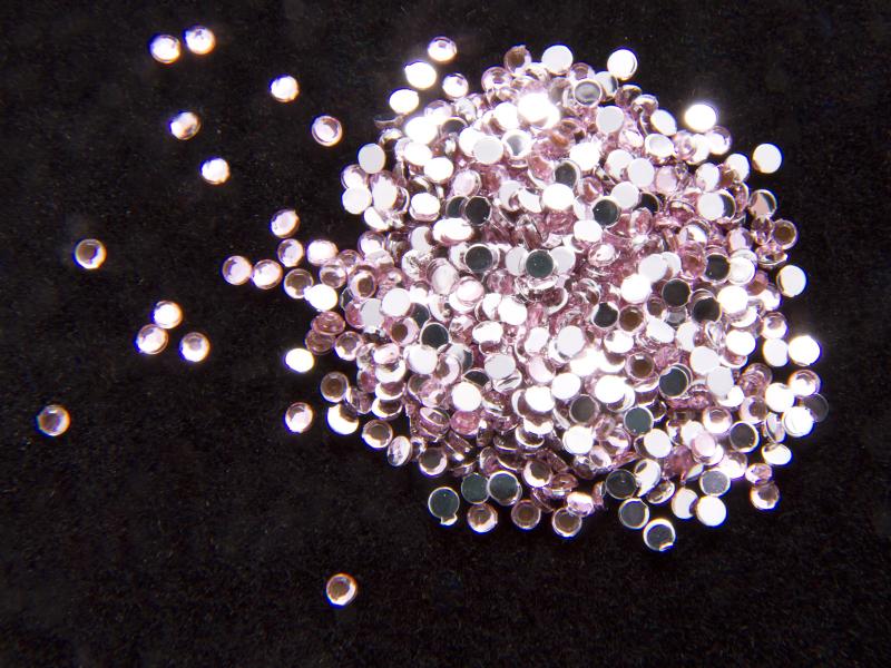 Rhinestones, nageldekorationer - 1,5mm - Rosa