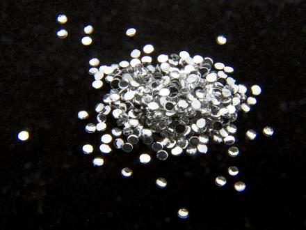 Rhinestones, nageldekorationer - 1,5mm - Silver