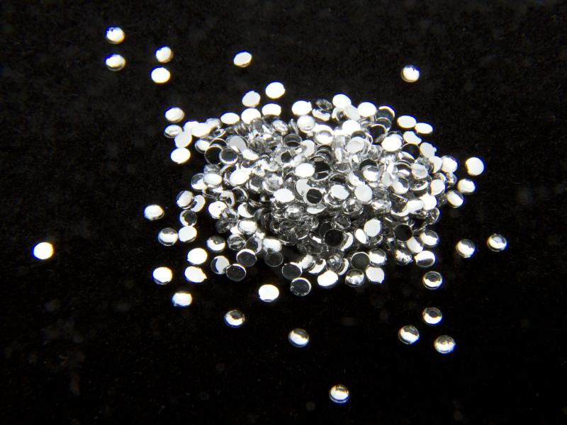 Rhinestones, nageldekorationer - 1,5mm - Silver