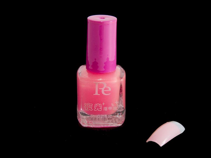 Självlysande nagellack, Rosa transparant