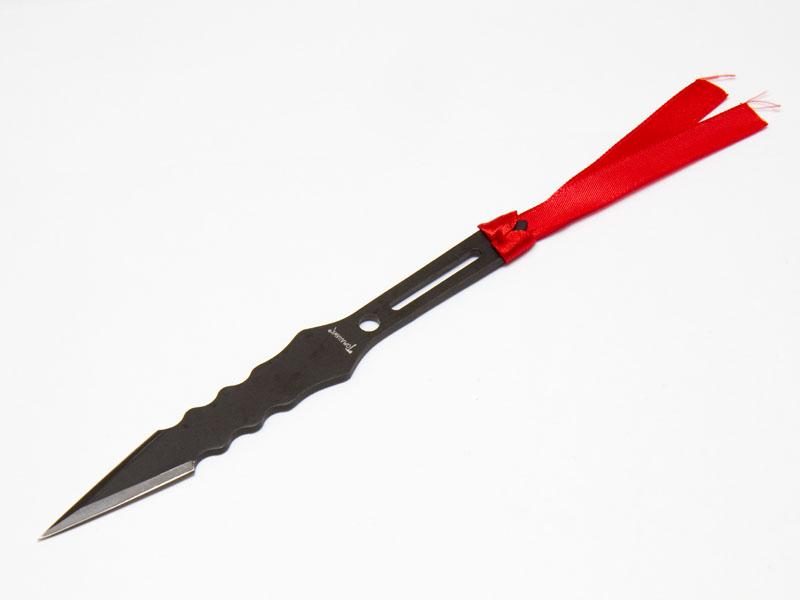 Tomahawk kastkniv, black wave - 14cm