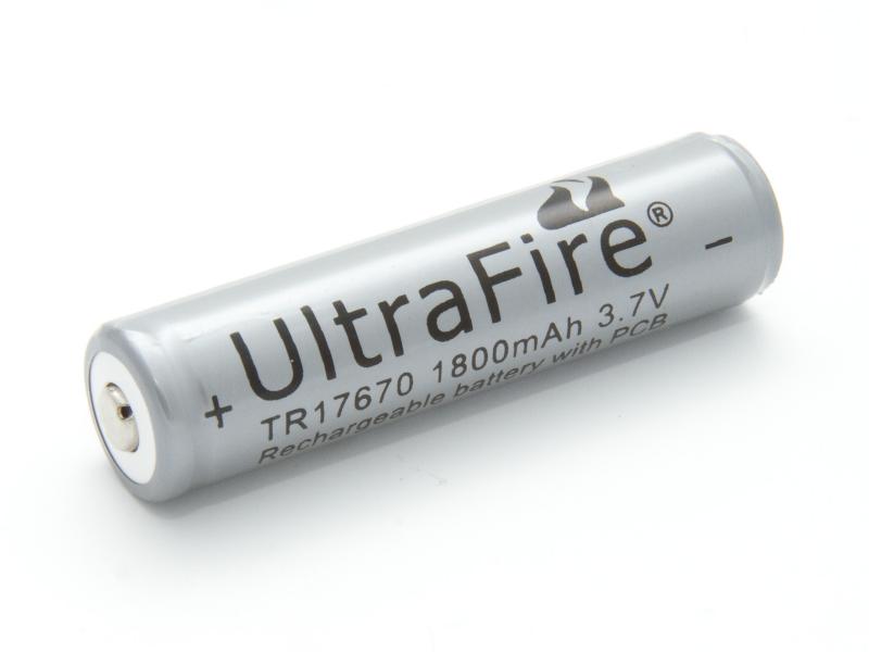 UltraFire Laddningsbart litiumbatteri TR17670 3,7 volt