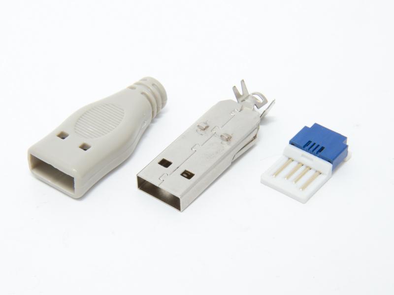USB A hane kontaktdon för kabelmontage