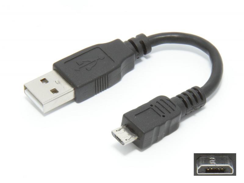USB-microUSB kabel - 10cm