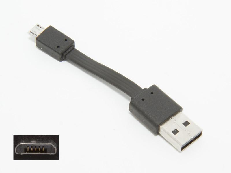 USB-microUSB kabel - 3,7cm